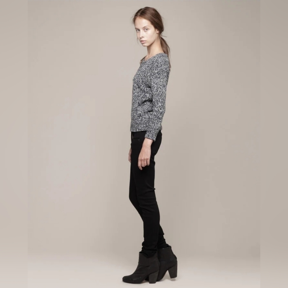 Rag & Bone Blue Chunky Knit Marled Wool Cashmere Blend Sweater Women's Size L - Picture 2 of 16